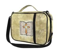 Ceudet Copertine per Bibbia per donne e uomini, con tasche, carino, custodia per Bibbia Diversebee, copertura per Bibbia con cinturino, Stampa Crocifissione, Taglia unica