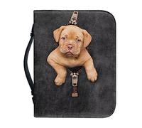 Ceudet Copertine per Bibbia per donne e uomini, custodia per Bibbia in pelle PU, con scritta "I am a Child of God, I am Arfully and Wonderfully Made", con manico, per materiale per studio biblico, L,