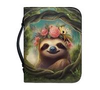 Ceudet Copertine per Bibbia per donne e uomini, custodia per Bibbia in pelle PU, con scritta "I am a Child of God, I am Arfully and Wonderfully Made", con manico, per materiale per studio biblico, L,