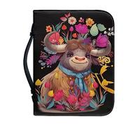 Ceudet Copertine per Bibbia per donne e uomini, custodia per Bibbia in pelle PU, con scritta "I am a Child of God, I am Arfully and Wonderfully Made", con manico, per materiale per studio biblico, L,