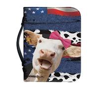 Ceudet Copertine per Bibbia per donne e uomini, custodia per Bibbia in pelle PU, con scritta "I am a Child of God, I am Arfully and Wonderfully Made", con manico, per materiale per studio biblico, L,