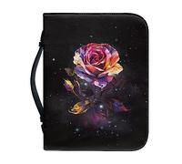 Ceudet Copertine per Bibbia per donne e uomini, custodia per Bibbia in pelle PU, con scritta "I am a Child of God, I am Arfully and Wonderfully Made", con manico, per materiale per studio biblico, L,