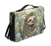 Ceudet Copertine per libri biblici per donne e uomini copertine per bibbia in pelle per donne uomini kit accessori per la Bibbia occidentale custodia, Bradipo della giungla, M