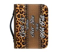 Ceudet Copertine per libri per copertina rigida grande bibbia custodia per donne uomini copertine per libri per bibbie, Stampa leopardata, xx-large