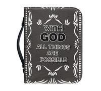 Ceudet Copertine per libri per copertina rigida grande bibbia custodia per donne uomini copertine per libri per bibbie, Pizzo bianco., M