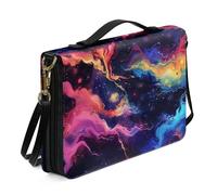 Ceudet Copertine per libri per copertina rigida in pelle per donne e uomini kit di accessori per la Bibbia occidentale, Universo dei colori, L