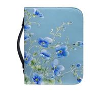 Ceudet Copertura della Bibbia con manico, custodia per libri da trasporto Bibbia, con tasca con cerniera, accessori per studio biblico, protezione per libri per gli amanti dei libri, farfalla blu e