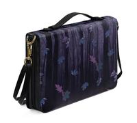 Ceudet Coperture Bibliche in pelle Accessori Bibbia Donne Uomini Coperture Bibbia in Pelle per Donne Uomini Borse Bibbia per Donne Uomini Tote, Foglia d'acero viola, x-large