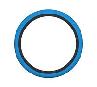 Ceudet Coprivolante elasticizzato blu tinta unita antiscivolo morbido comodo facile da installare temperatura costante Diametro 38,1 cm larghezza 4,1 cm