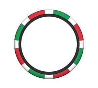 Ceudet Coprivolante elasticizzato con bandiera italiana, antiscivolo, morbido, confortevole, facile da installare, temperatura costante, diametro 38,1 cm, larghezza 4,1 cm