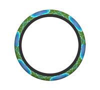 Ceudet Coprivolante elasticizzato con isola nell'oceano, antiscivolo, morbido, confortevole, facile da installare, temperatura costante, diametro 38,1 cm, larghezza 4,1 cm