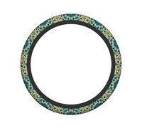 Ceudet Coprivolante elasticizzato con motivo quadrangolare, antiscivolo, morbido, confortevole, facile da installare, temperatura costante, diametro 38,1 cm, larghezza 4,1 cm
