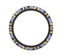 Ceudet Coprivolante elasticizzato con peonia in stile cartone animato, antiscivolo, morbido, confortevole, facile da installare, temperatura costante, diametro 38,1 cm, larghezza 4,1 cm