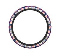Ceudet Coprivolante elasticizzato rotondo con tavolozza di colori, antiscivolo, morbido, confortevole, facile da installare, temperatura costante, diametro 38,1 cm, larghezza 4,1 cm