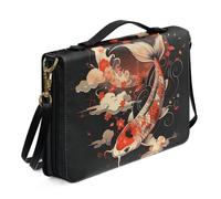 Ceudet Custodia colorata con stampa AA, per donne e ragazze, borsa da chiesa con cinghie e maniglia superiore, custodia per il trasporto in pelle PU, Carpe lunari, 2X-Large