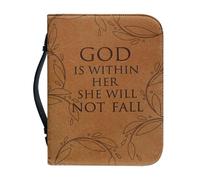 Ceudet Custodia in pelle per bibbia, per donne e ragazze, con girasole e salmo, borsa per il trasporto di libri biblici, borsa per le scritture, borsa per chiesa, con tasche per manico, Parole