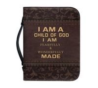 Ceudet Custodia in pelle per bibbia, per donne e ragazze, con girasole e salmo, borsa per il trasporto di libri biblici, borsa per le scritture, borsa per chiesa, con tasche per manico, Scrittura,