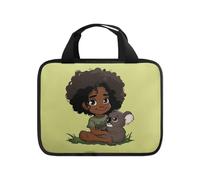 Ceudet Custodia per Bibbia Black Girl per bambini, per ragazze, grande, per donne, uomini, bibbia, ragazze, borsa per libri, per studio, uso quotidiano, Ragazza nera con un koala, Taglia unica