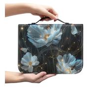 Ceudet Custodia per Bibbia Boho ACarring per donne e ragazze, in pelle PU, con manico superiore, accessori, Ape Fiori Bianchi, 2X-Large