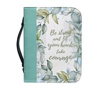 Ceudet Custodia per bibbia con copertina per donne e ragazze, con scritta "Trust in The Awith All Your Heart", in pelle PU, borsa per il trasporto di libri biblici, borsa per chiesa, protezione per la