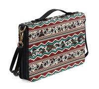 Ceudet Custodia per Bibbia con farfalla con manico, per donne e ragazze, in pelle con motivo floreale, borsa per la Bibbia con tracolla, borsa da chiesa portatile, Ais Good All The Time, taglia 2XL,