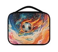 Ceudet Custodia per Bibbia con girasole e farfalle, grande, portatile, da donna, leggera, multifunzione, per bibbia, accessori per la Bibbia, marrone e giallo, Waterfire Calcio-arancione e blu, Taglia