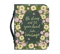 Ceudet Custodia per Bibbia con motivo cane dalmata, per donne e uomini, in pelle PU, grande borsa per la Bibbia con manico, borsa per bibbia con cerniera, per forniture per studio biblico, XL, Sii