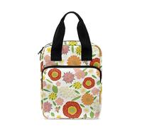 Ceudet Custodia per bibbia con motivo floreale rosa nero per donne e uomini, custodia per libri biblici con manico e tasca con cerniera borsa per la Bibbia con scomparti per penne, Vintage Bella