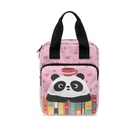 Ceudet Custodia per bibbia con stampa floreale verde con farfalle e scritta "Bible Bag" per donne e uomini borsa per la Bibbia per bambini, Panda Libri Cuore, Taglia unica