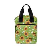 Ceudet Custodia per bibbia con stampa floreale verde con farfalle e scritta "Bible Bag" per donne e uomini borsa per la Bibbia per bambini, Margherita Girasole Verde, Taglia unica