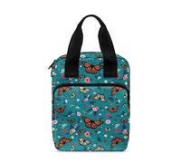 Ceudet Custodia per bibbia con stampa floreale verde con farfalle e scritta "Bible Bag" per donne e uomini borsa per la Bibbia per bambini, Farfalla Flore, Taglia unica