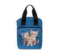 Ceudet Custodia per bibbia da donna con tasche, robusta custodia per la bibbia della chiesa con grazioso gatto, con portapenne, borsa portatile per il trasporto della Bibbia, borsa per studio biblico,