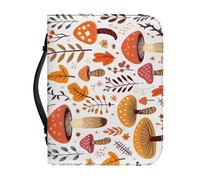 Ceudet Custodia per bibbia da donna e da uomo, in pelle, per donne e uomini, Funghi Gialli, L