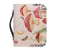 Ceudet Custodia per bibbia da donna e da uomo, in pelle, per donne e uomini, Funghi Luna, L