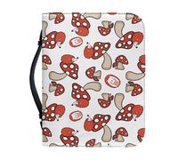 Ceudet Custodia per bibbia da donna e da uomo, in pelle, per donne e uomini, Funghi Ricci, L