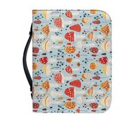 Ceudet Custodia per bibbia da donna e da uomo, in pelle, per donne e uomini, Fungo a pois, L