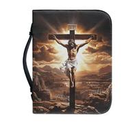 Ceudet Custodia per Bibbia da donna, elegante e grande, con manici, custodia per il trasporto della Bibbia da uomo, regalo per la Bibbia, protezione per libri per gli amanti dei libri, stelle viola e