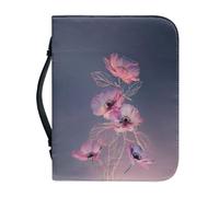 Ceudet Custodia per Bibbia da donna, elegante e grande, con manici, custodia per il trasporto della Bibbia da uomo, regalo per la Bibbia, protezione per libri per gli amanti dei libri, stelle viola e