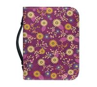 Ceudet Custodia per Bibbia da donna, elegante e grande, con manici, custodia per il trasporto della Bibbia da uomo, regalo per la Bibbia, protezione per libri per gli amanti dei libri, stelle viola e