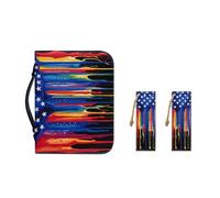 Ceudet Custodia per bibbia da donna, impermeabile, in pelle PU, con tasca con cerniera e segnalibro, taglia 2XL, Bandiera colorata, 2XL-12"x9"x2.4"