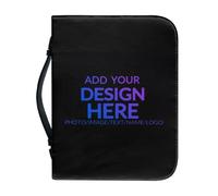 Ceudet Custodia per bibbia da donna, in pelle, impermeabile, con segnalibro, con manico, Personalizzato, L