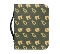 Ceudet Custodia per bibbia extra large per donne e uomini, in pelle, misura media, Avocado Pane, L