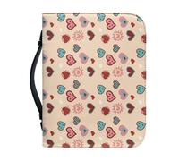 Ceudet Custodia per Bibbia gialla in pelle verde Love Bibbia per donne e uomini, custodia per Bibbia da donna, in pelle PU, con cerniera, custodia per il trasporto della Bibbia di grandi dimensioni,