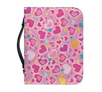 Ceudet Custodia per Bibbia gialla in pelle verde Love Bibbia per donne e uomini, custodia per Bibbia da donna, in pelle PU, con cerniera, custodia per il trasporto della Bibbia di grandi dimensioni,