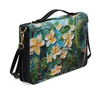 Ceudet Custodia per Bibbia in pelle con farfalla e girasole con tracolla, borsa per la Bibbia per donne e ragazze, custodia per il trasporto della Bibbia, accessorio regalo per la Bibbia, arancione,