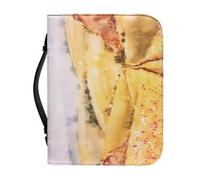 Ceudet Custodia per Bibbia in pelle con scena innevata, per donne e uomini, custodia per bibbia da donna, in pelle PU, con cerniera, custodia per il trasporto della Bibbia di grandi dimensioni, adatta