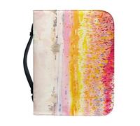 Ceudet Custodia per Bibbia in pelle con scena innevata, per donne e uomini, custodia per bibbia da donna, in pelle PU, con cerniera, custodia per il trasporto della Bibbia di grandi dimensioni, adatta