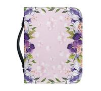 Ceudet Custodia per Bibbia in pelle per donna e bambini, Cornice portafoto viola, xx-large