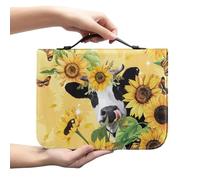 Ceudet Custodia per bibbia marrone per donne e uomini, borsa classica per il trasporto della Bibbia con cerniera Chiesa grande libro Bibbia Protector Trust in The Awith All Your Heart Bibbia cover,