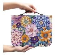 Ceudet Custodia per bibbia marrone per donne e uomini, borsa classica per il trasporto della Bibbia con cerniera Chiesa grande libro Bibbia Protector Trust in The Awith All Your Heart Bibbia cover,